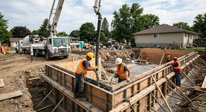 Foundation Wall Pouring in Exton, PA