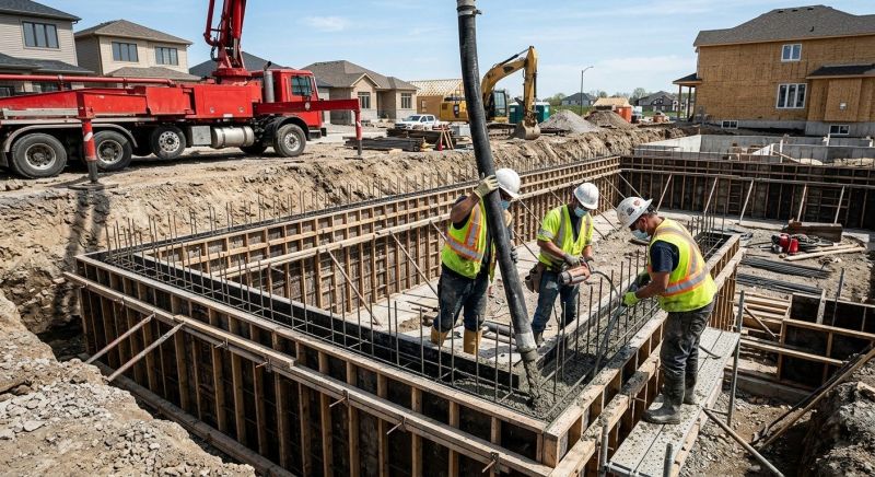 Poured Foundation Installation in Delaware County, PA